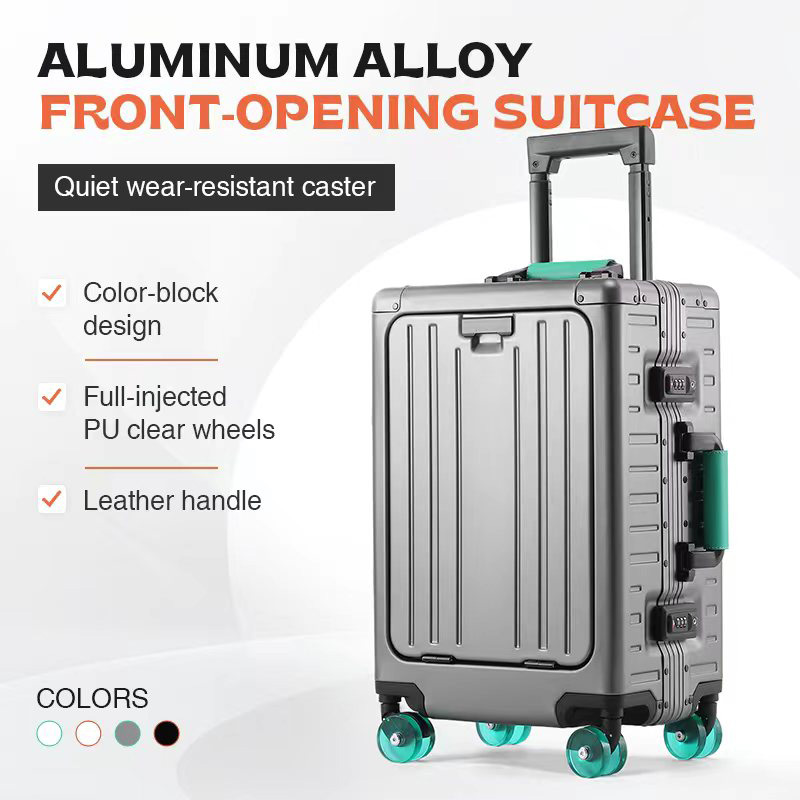 Travel Lock Tsa Approved - AIWEINY Aluminum Magnesium Alloy Luggage, Front-opening