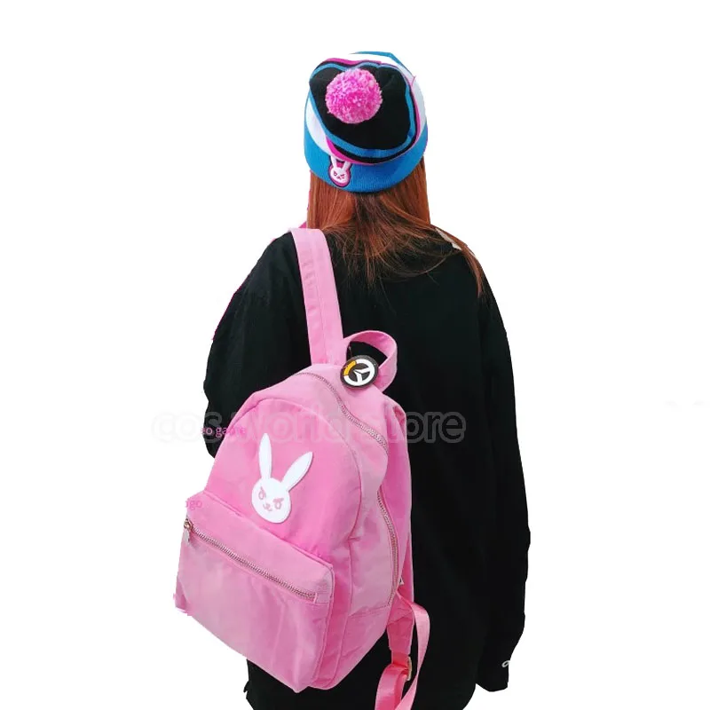 Travel Accessories Pink - Anime Game Overwatch Dva Cosplay Backpack