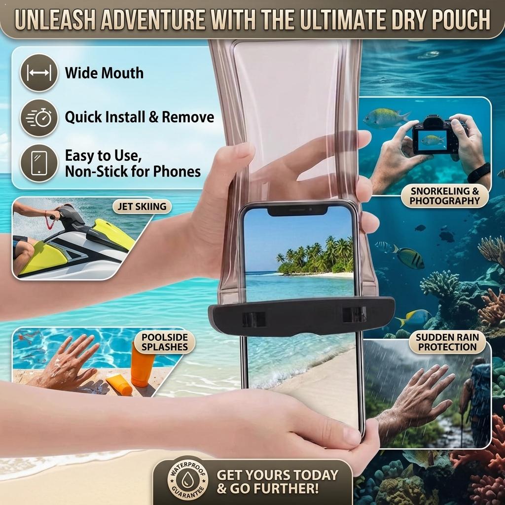Travel Accessories Bag - Clear Waterproof Phone Case Dry Bag
