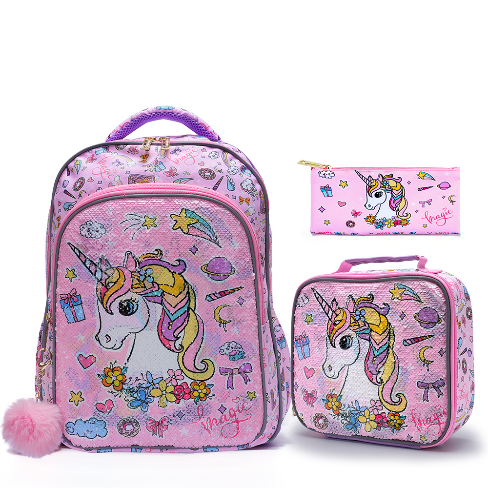Travel Accessories Pink - 3PCS Kids Travel Bag, Luggage Bag,