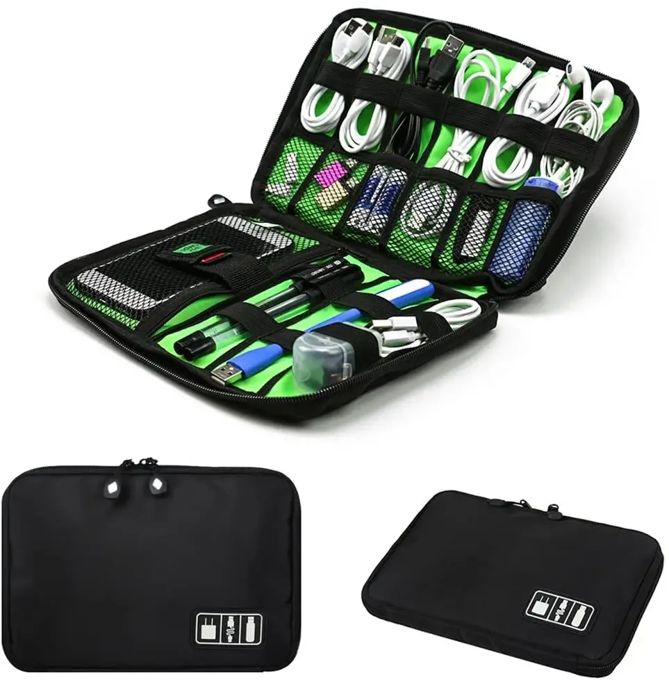 Travel Accessories Set - Cable Organizer Storage Bags System Kit