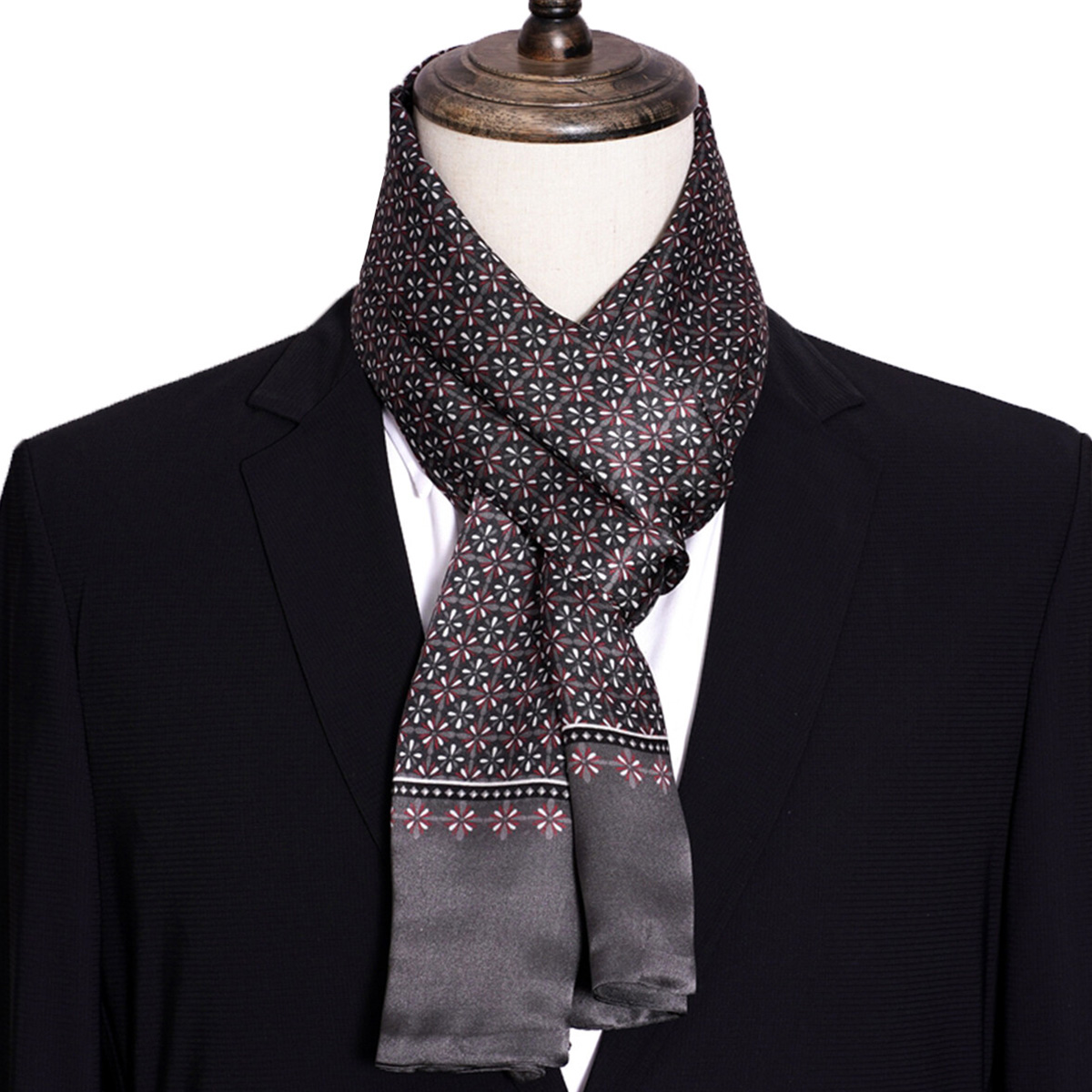 New Men's Stripe Silk Scarf Ho - đánh giá và giá Travel Accessories Neck