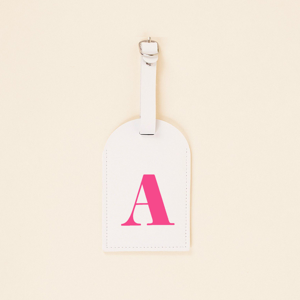 Rose Pink Initial Monogram Lug - đánh giá và giá Travel Accessories Pink