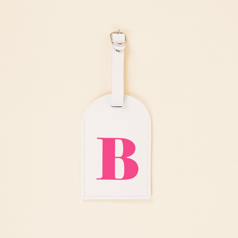 Rose Pink Initial Monogram Lug - đánh giá và giá Travel Accessories Pink
