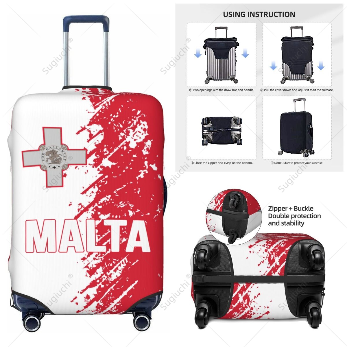 Malta Flag Luggage Cover Suitc - đánh giá và giá Travel Accessories Malta