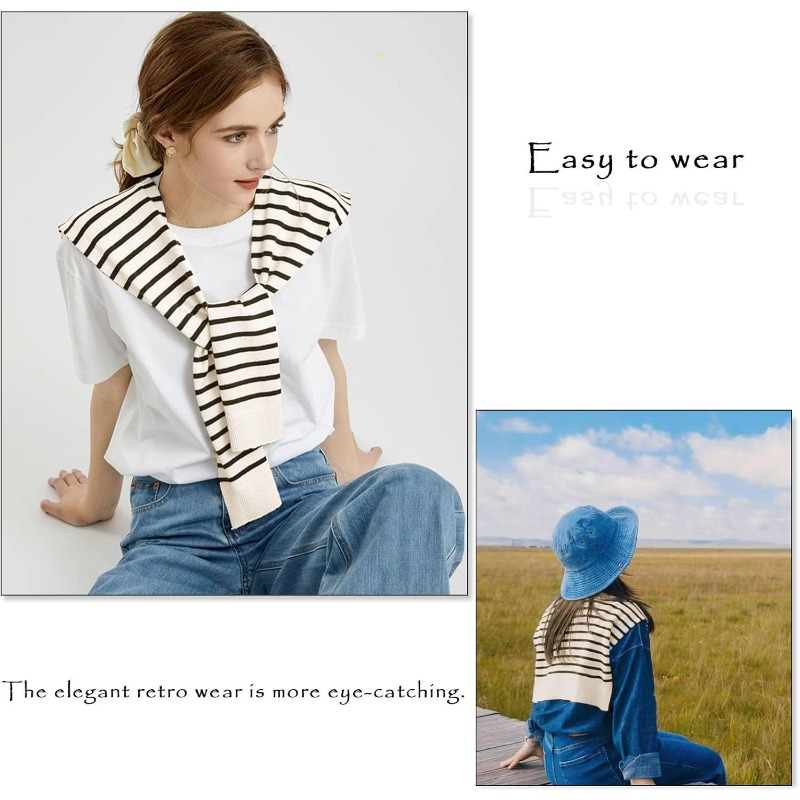 Knitted Striped Shawl Wrap Hig - đánh giá và giá Travel Accessories Neck