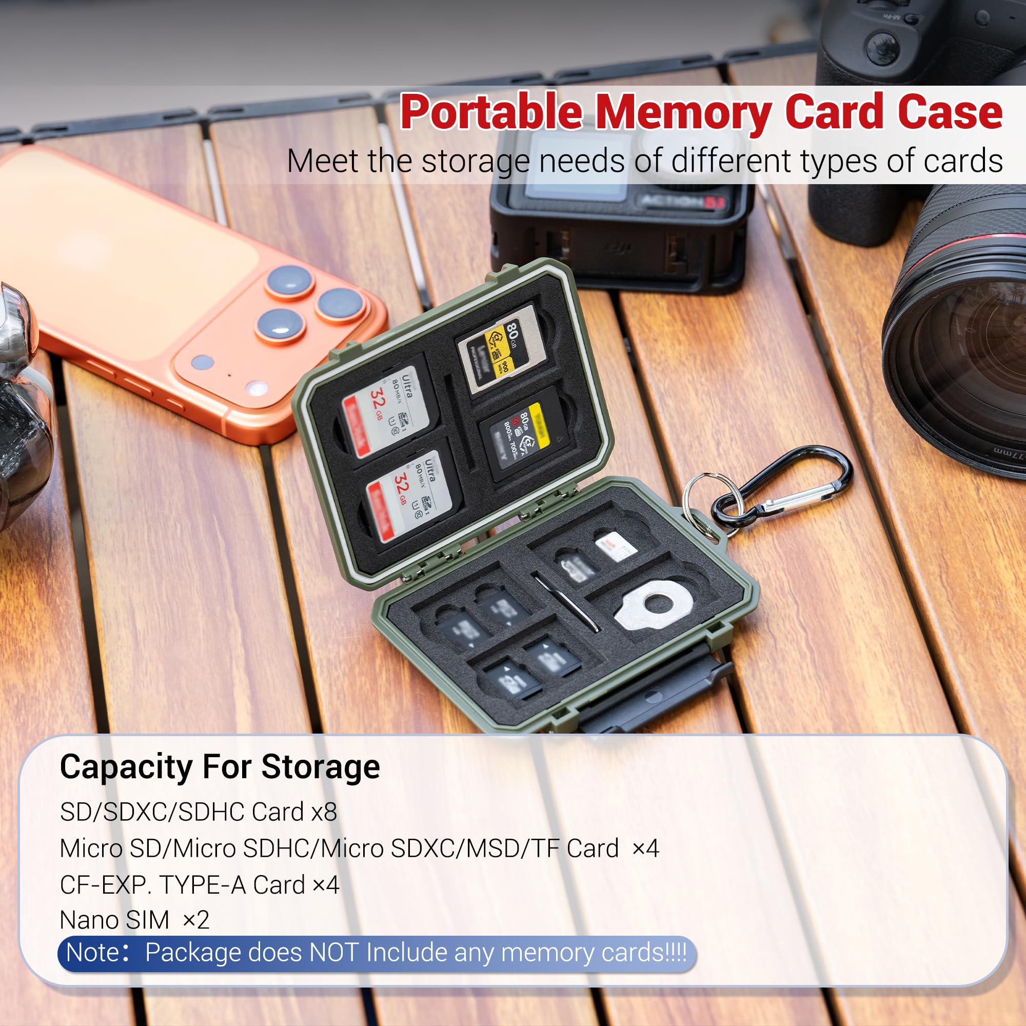 18 Slot Waterproof Memory Card - đánh giá và giá Sim Card Holder Case
