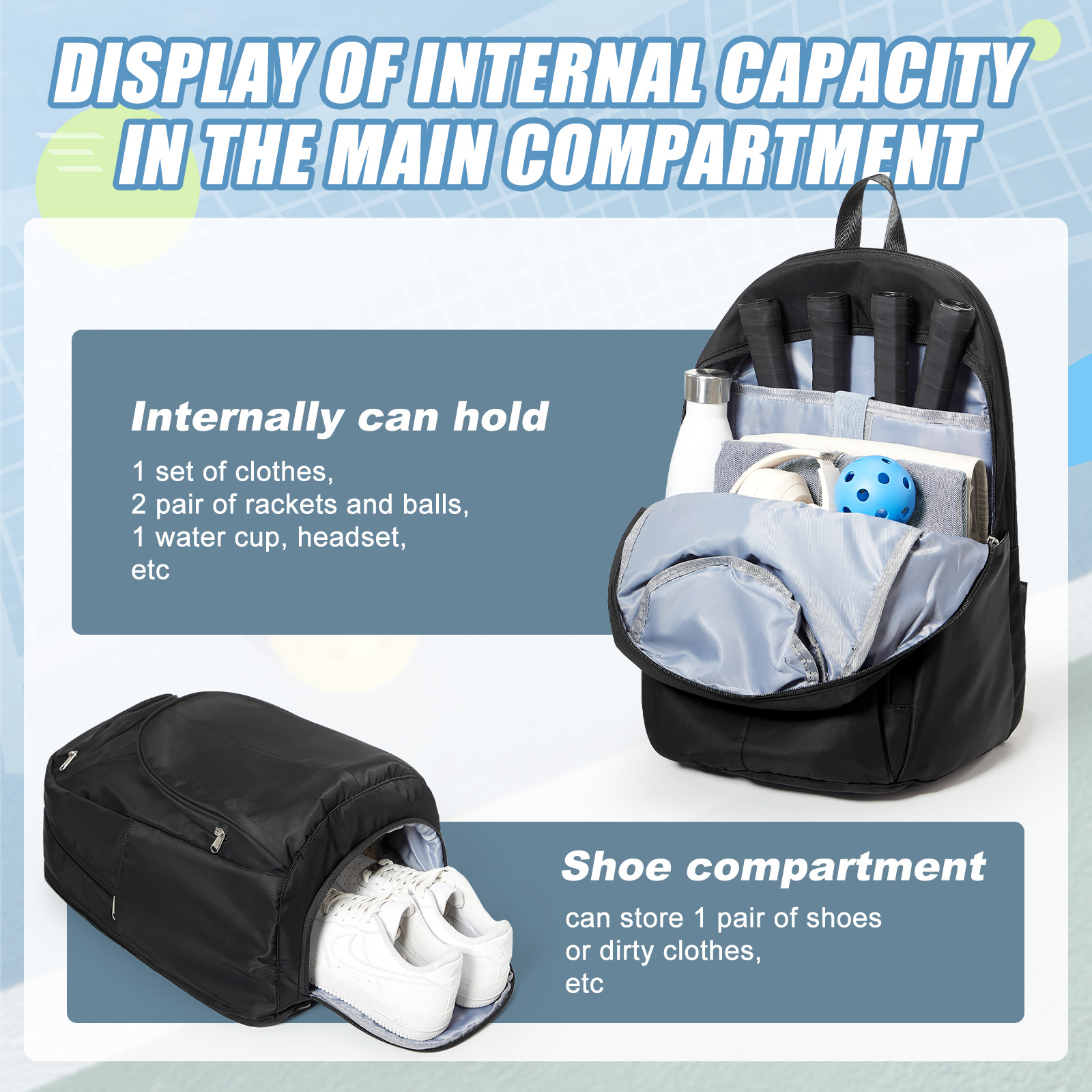 Tennis Bag Tennis Backpack 2 R - đánh giá và giá Shoe Bag Travel
