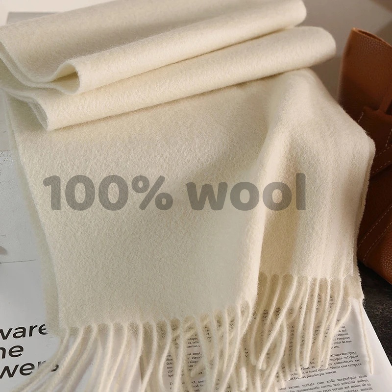 Knitted Scarf Women 100% Wool  - đánh giá và giá Travel Accessories Neck