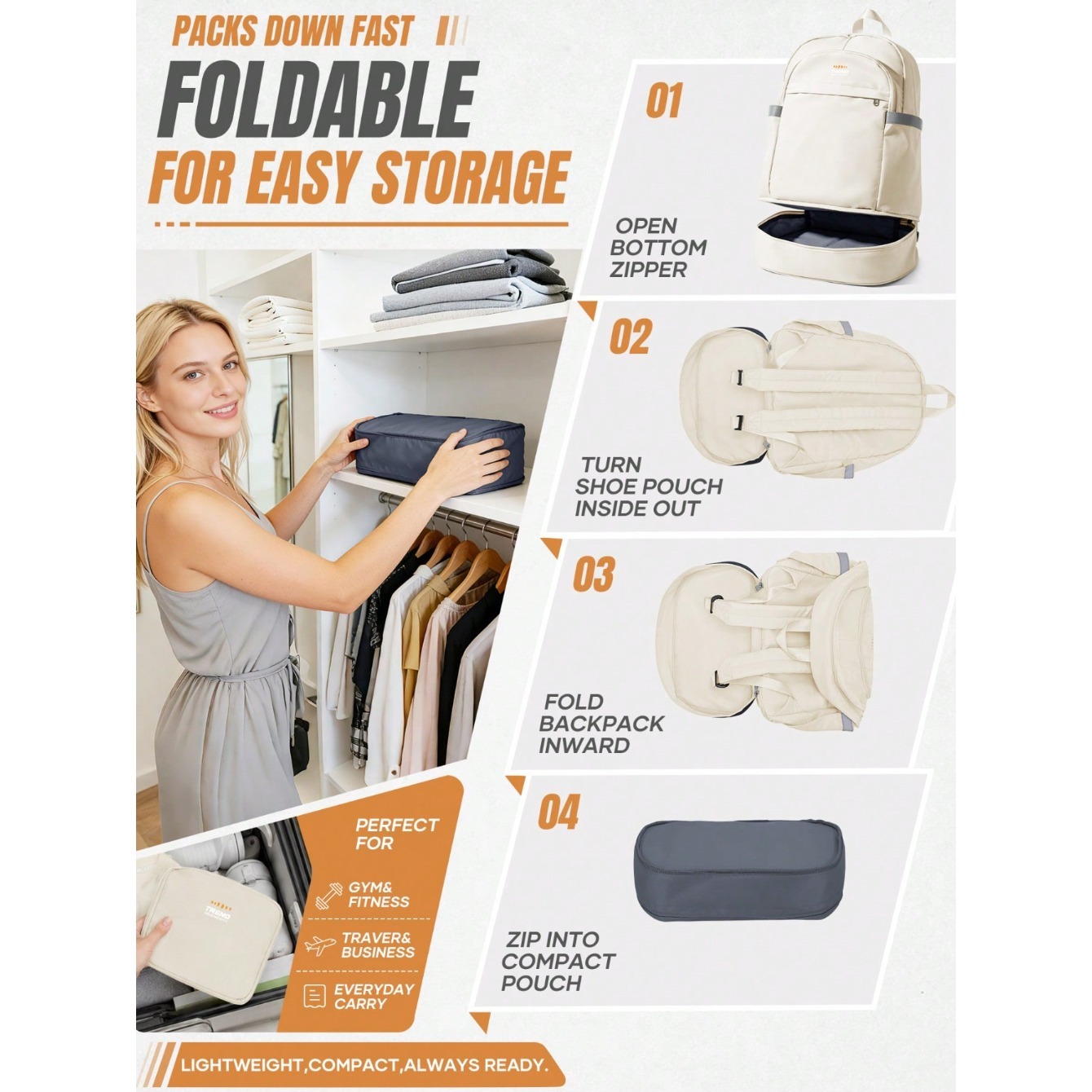 Casual Women's Backpack, Minim - đánh giá và giá Shoe Bag Travel