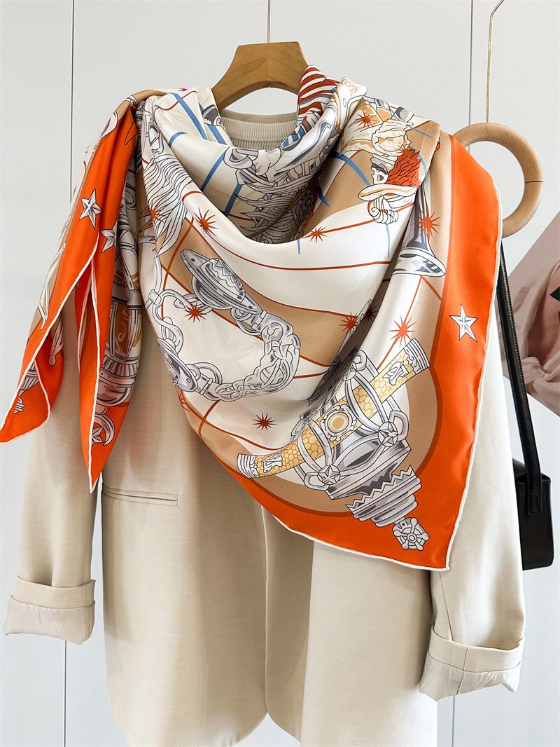 Luxury Brand Scarf Large Silk  - đánh giá và giá Travel Accessories Neck