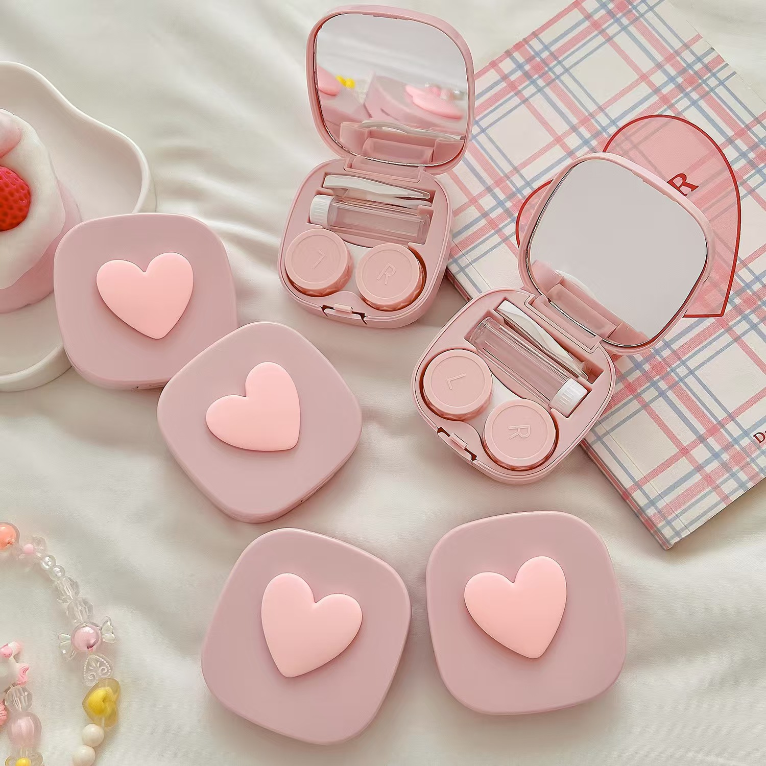 Heart Contact Lens Case with M - đánh giá và giá Travel Video Accessories