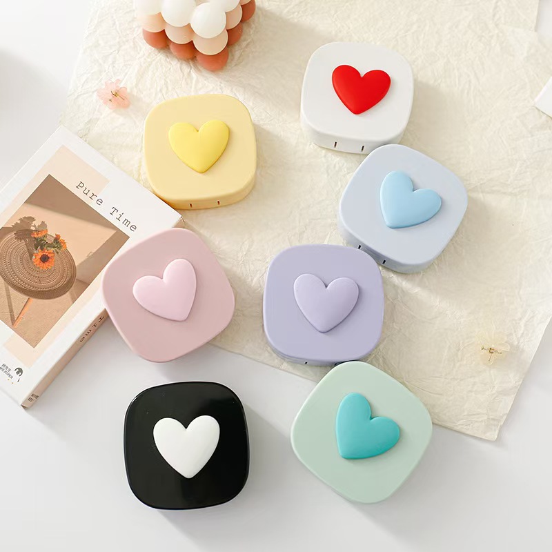 Heart Contact Lens Case with M - đánh giá và giá Travel Video Accessories