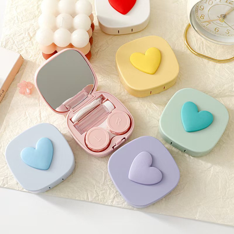 Heart Contact Lens Case with M - đánh giá và giá Travel Video Accessories