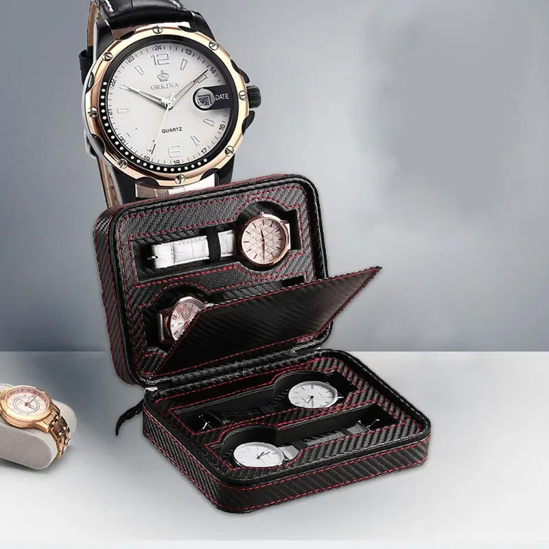 4-Slot Portable Watch Storage  - đánh giá và giá Accessories Travel Jewelry Box