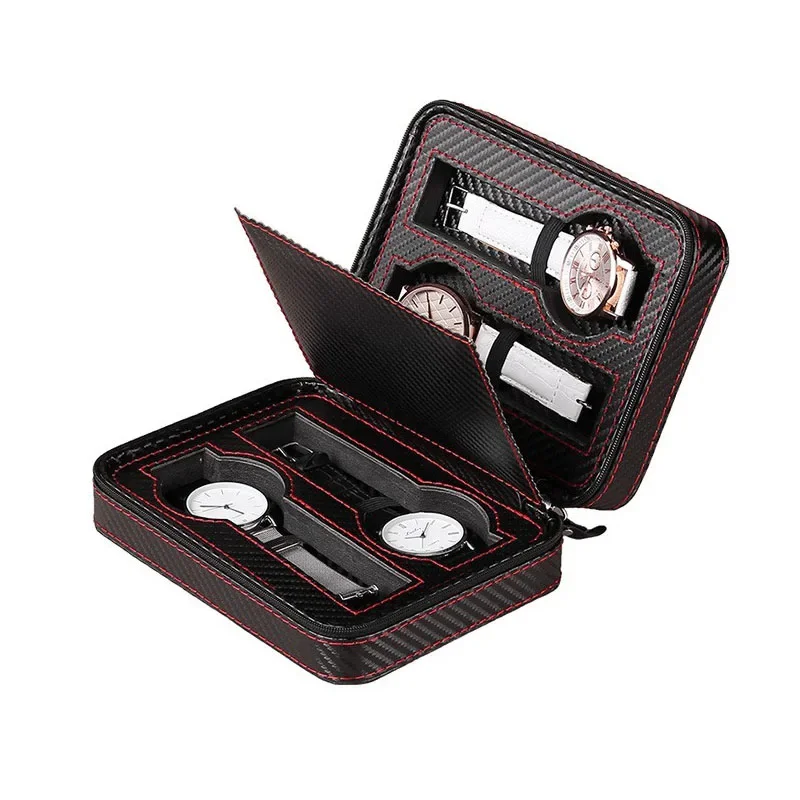 4-Slot Portable Watch Storage  - đánh giá và giá Accessories Travel Jewelry Box
