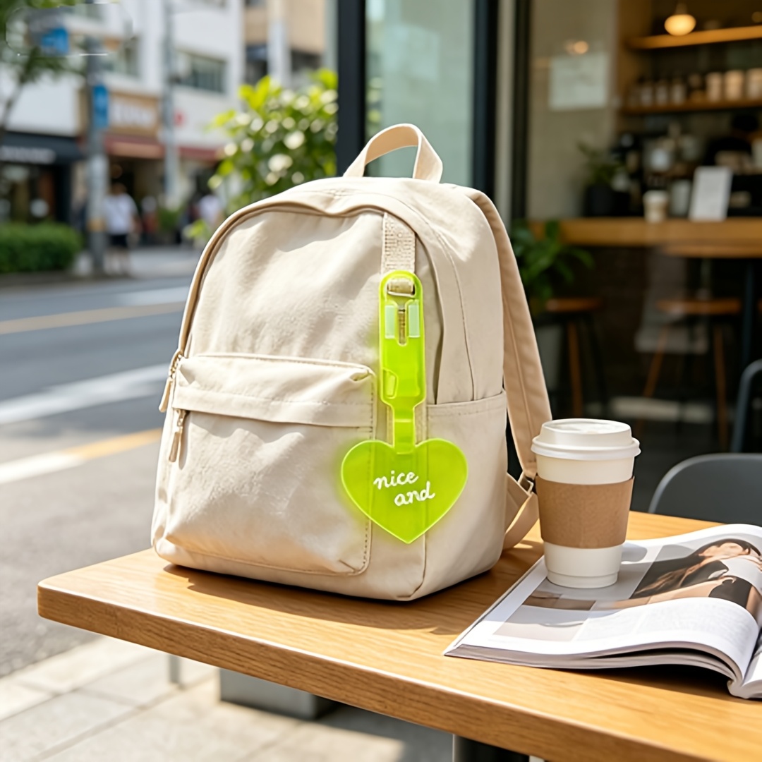 4pcs Fluorescent Heart Luggage - đánh giá và giá Travel Accessories Unique