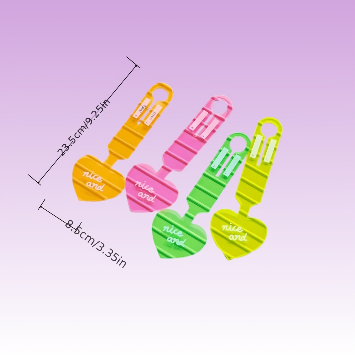 4pcs Fluorescent Heart Luggage - đánh giá và giá Travel Accessories Unique