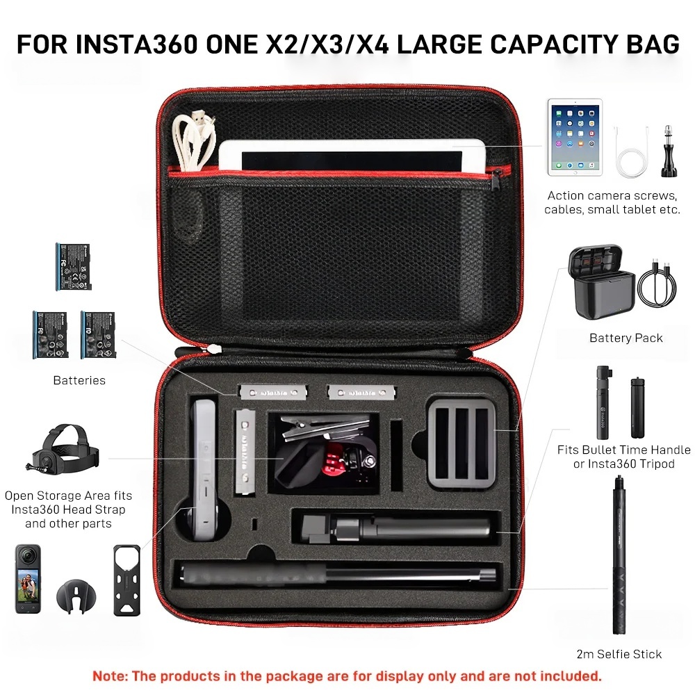 Box for Insta360 X5 X4 X3 X2 P - đánh giá và giá Travel Video Accessories