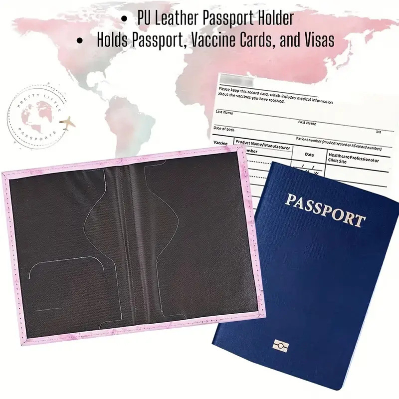 Pink PU Leather Passport Holde - đánh giá và giá Travel Accessories Pink