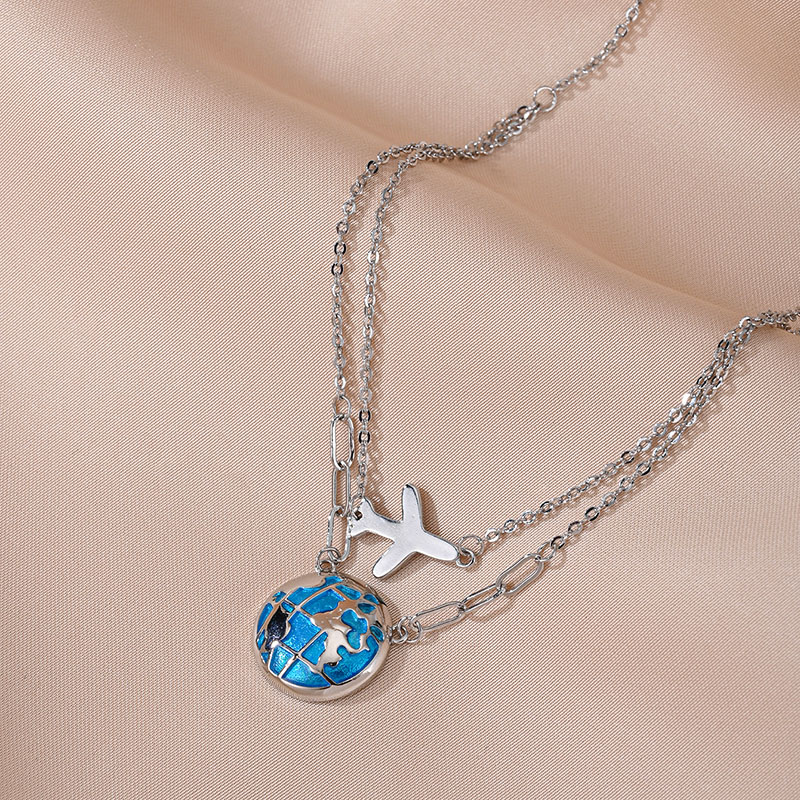 Fashion Double Chain Globe Air - đánh giá và giá Travel Accessories Gifts For Men
