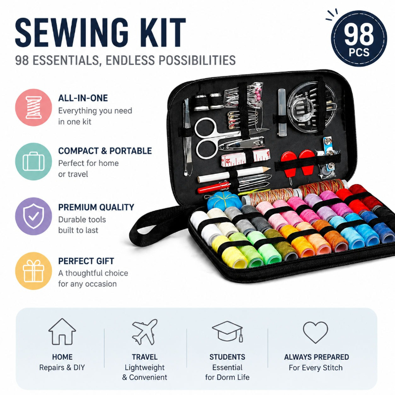 68/98PCS Sewing Accessories To - đánh giá và giá Travel Accessories Set