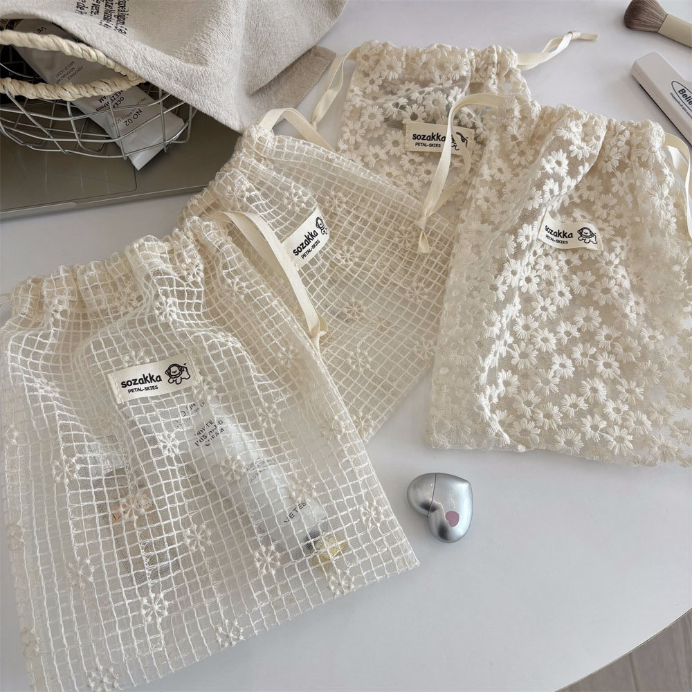 Lace Embroidered Daisy Mesh Dr - đánh giá và giá Travel Accessories Bag