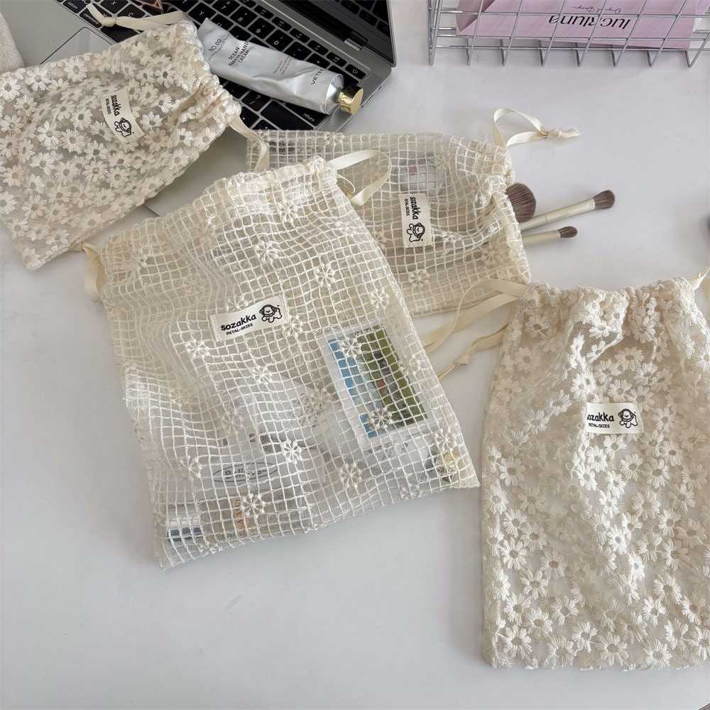 Lace Embroidered Daisy Mesh Dr - đánh giá và giá Travel Accessories Bag
