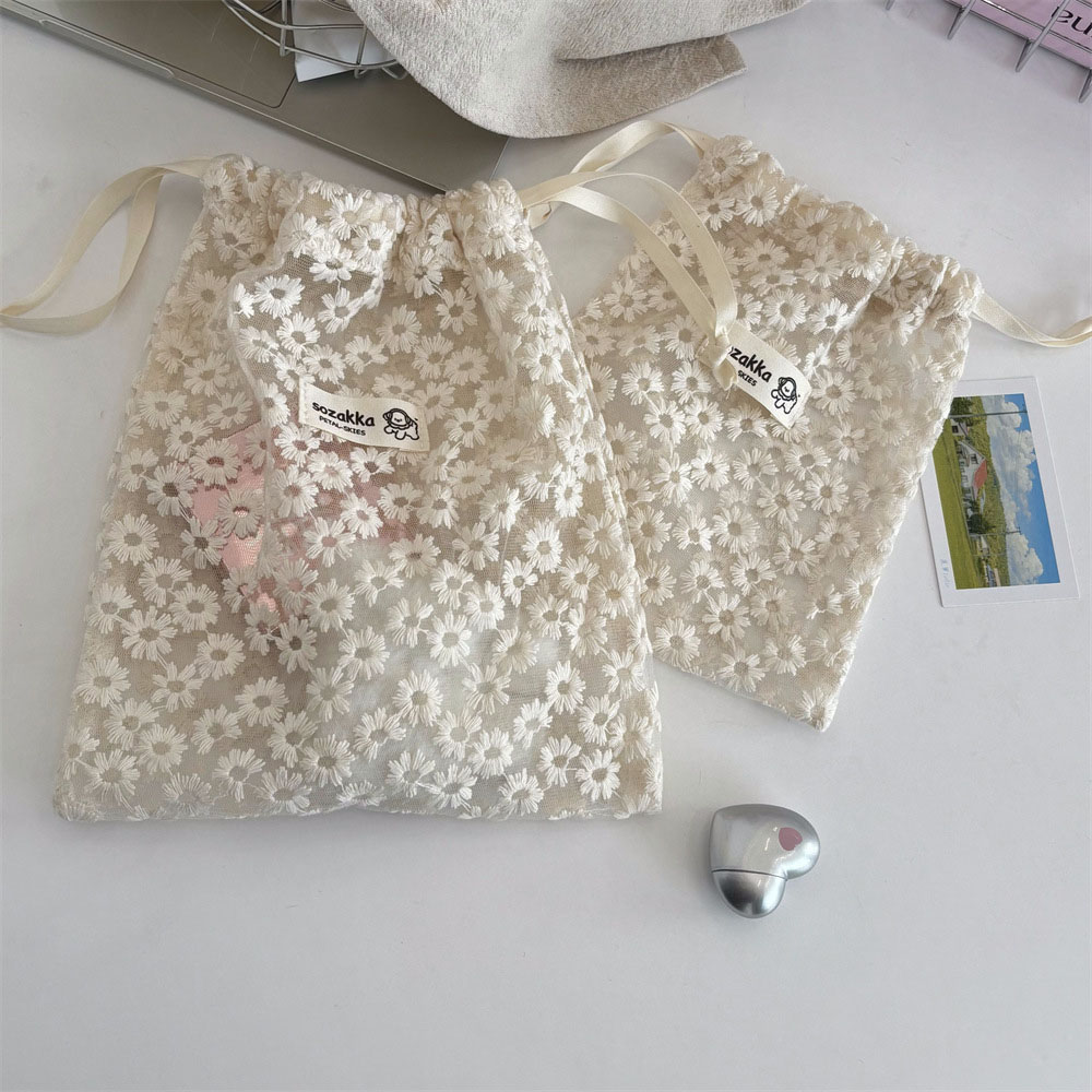 Lace Embroidered Daisy Mesh Dr - đánh giá và giá Travel Accessories Bag
