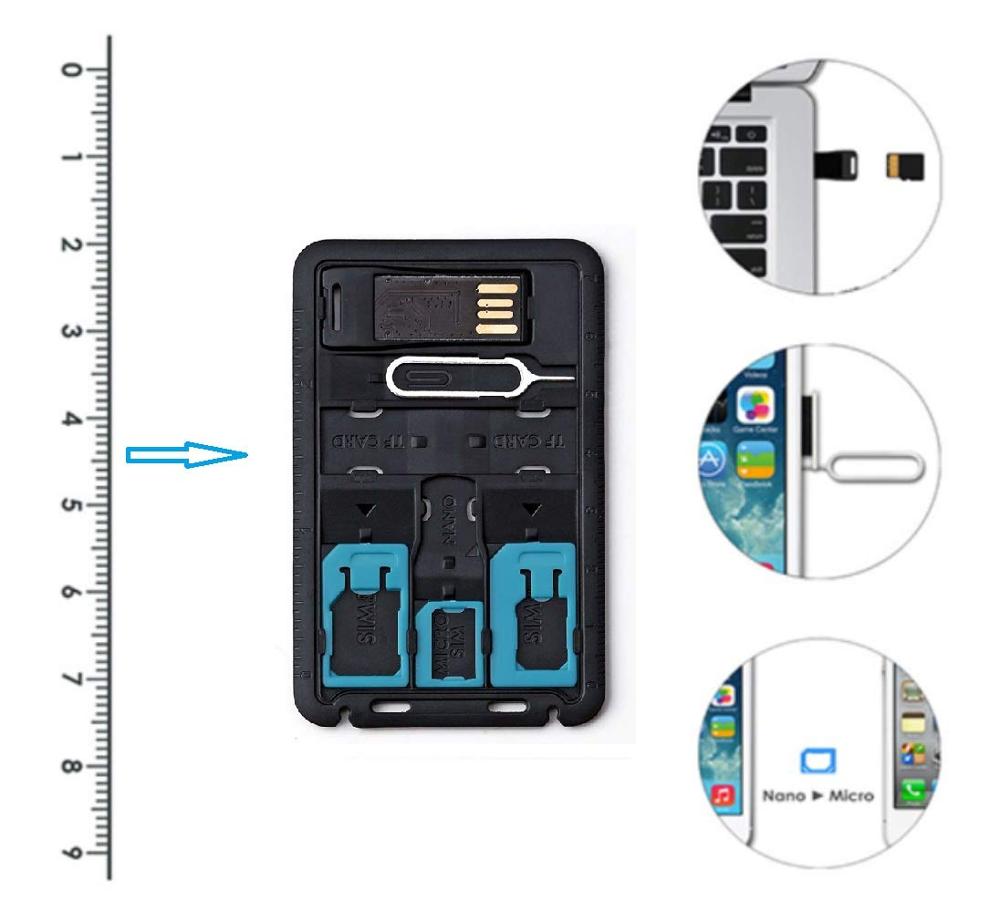 5 in 1 Universal Mini SIM Card - đánh giá và giá Sim Card Holder Case
