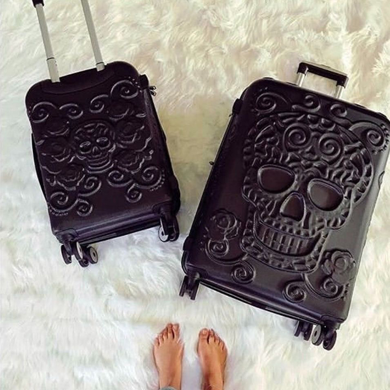 Punk Trend Skeleton Suitcase P - đánh giá và giá Travel Lock Tsa Approved