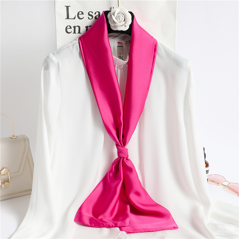 Red Solid Color Long Silk Scar - đánh giá và giá Travel Accessories Neck