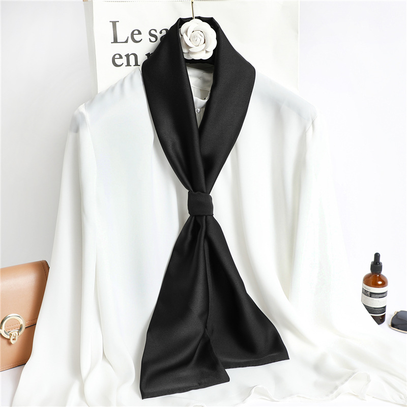 Red Solid Color Long Silk Scar - đánh giá và giá Travel Accessories Neck