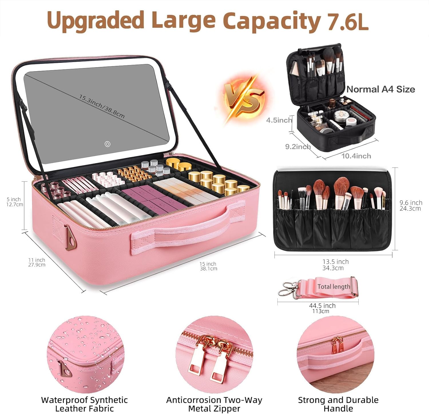 Large Capacity Makeup Bag 15'' - đánh giá và giá Travel Accessories Bag